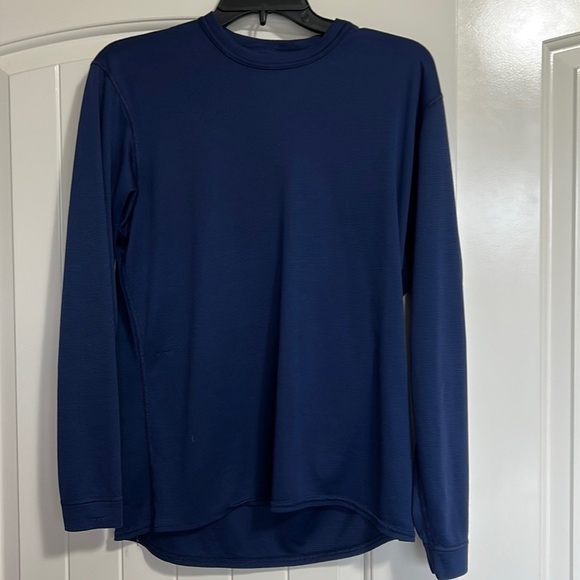 PATAGONIA Capilene Long Sleeve Base Layer Mens Navy Blue Shirt Sz M - Picture 1 of 10
